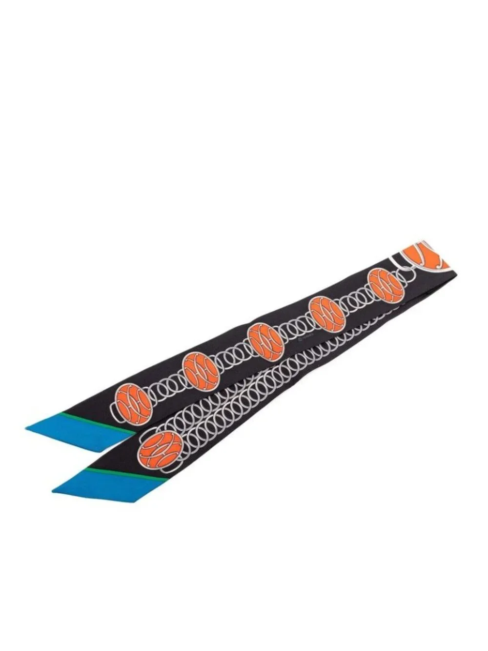Hermes Twilly Lift Profile Scarf Black Multicolor Silk 1 - Picture 2 of 5